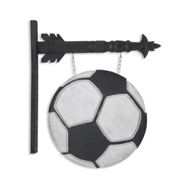 K&K Interiors Soccer Ball Arrow Replacement, 13.25-inches Height, Polyresin and Metal, Home Decor and Accessories