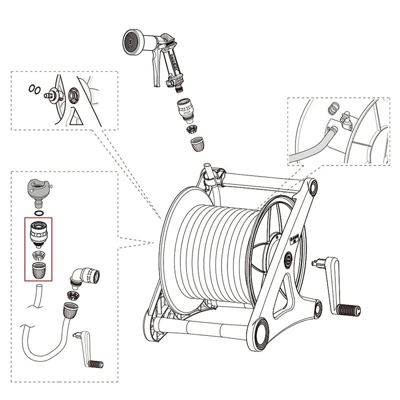 Takagi DBR XGZ0211 Connector BK + Long Lock Nut
