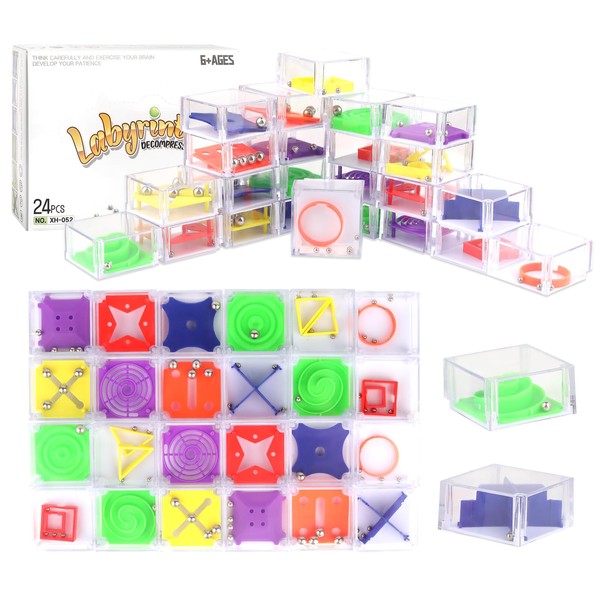 Pack of 24 Patience Games for Children, Mini Thinking Game,