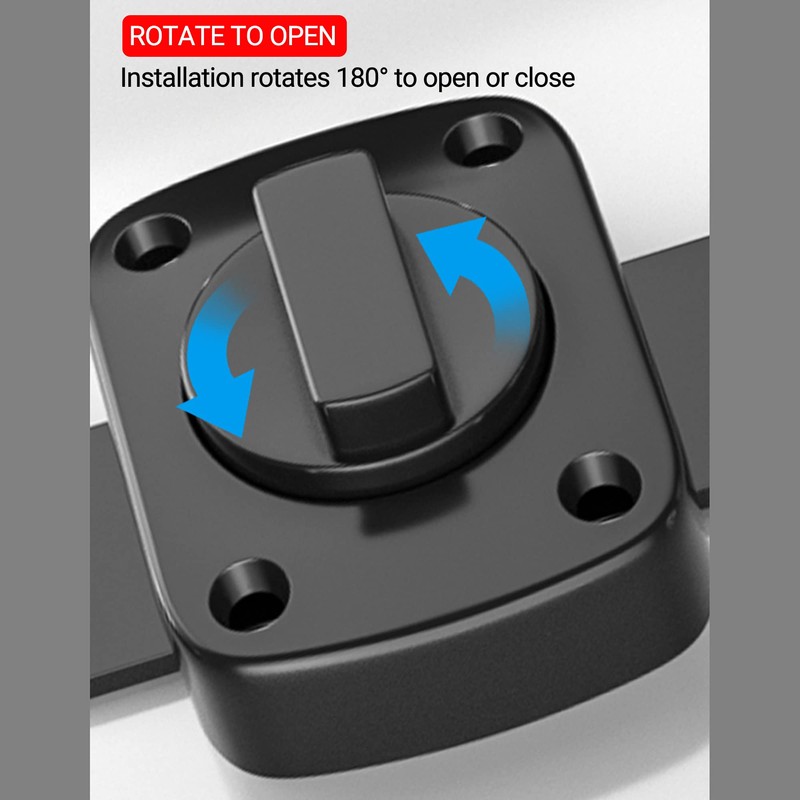 SooGree Security Door Lock, Bolt Lock Solid Revolving Spring Latch/Pet