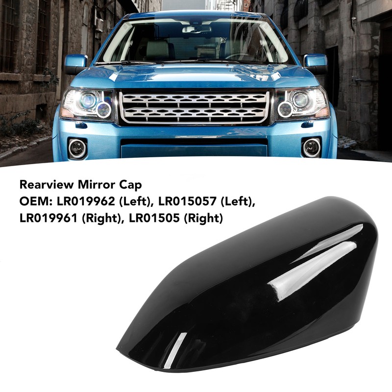 Rearview Mirror Cap Glossy Black Protective Wing Mirror Cover Cap