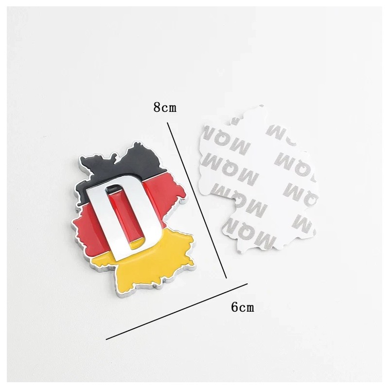 Maxhanest Metal German Flag Germany Map Car Side Trunk Emblem