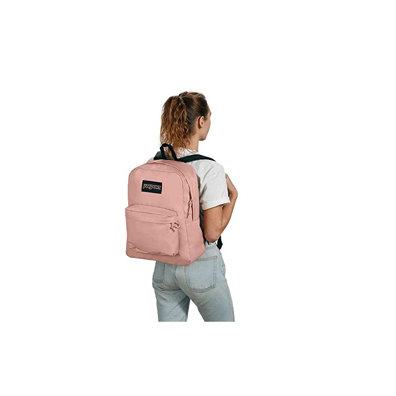 JanSport Superbreak Backpack - Durable, Lightweight Premium Backpack, Misty Rose