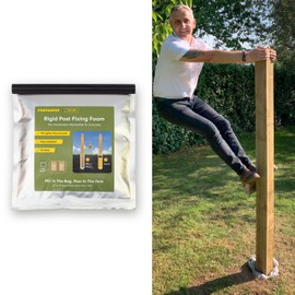 POSTSAVER Postsaver Pro-Set Fast Fixing Foam | 1 Large Pack = 33.8oz | Install x2 Posts | Quick & Easy Alternative to Concrete | No Water No Mess | for All Fence & Deck Post | Replaces 80-100 lbs Concrete