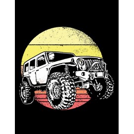 Retro Truck Vintage Retro 70s 4x4 Off Roading: Notebook 8.5"x11"