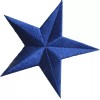 Unbranded 3" Blue Star Embroidery Iron On Applique Patch