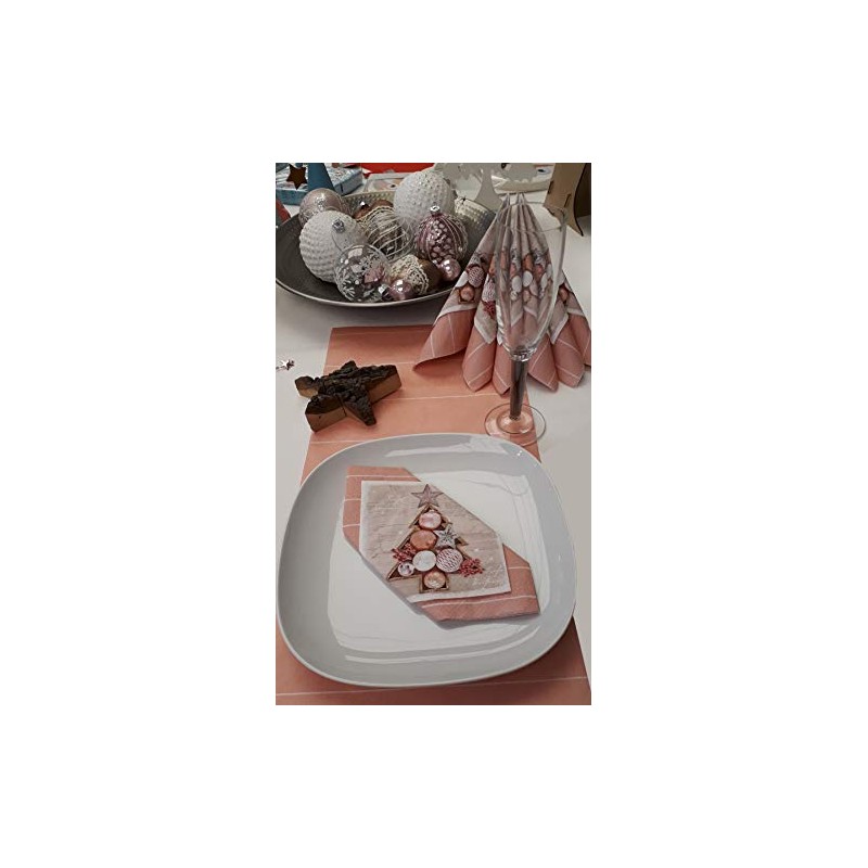 20 Napkins Christmas Baubles Stars Christmas Tree on Wood 33