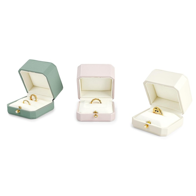 Oirlv H17505 Ring Case, PU Leather, Portable, Mini for 1