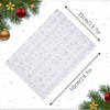 50pcs 50×35cm Silver Snowflake Tissue Paper,Metallic Wrapping Paper Bulk for