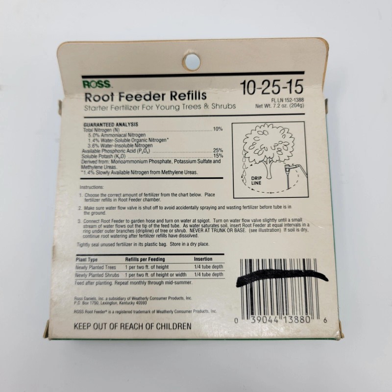 Ross Root Feeder Refills 12 Starter Fertilizer Refills for Young