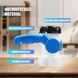 MaxAwe 62 mm IBC Ball Valve, Flap Valve, DN40 IBC Outlet Valve, Stop Valve, Hose Connection, Outlet Valve Adapter, Universal Tank Accessories, Shut-off Valve for Rainwater Tank, Connection Drain Valve