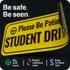 Adheisign Student Driver Magnet | Removable “Please Be Patient” Reflective