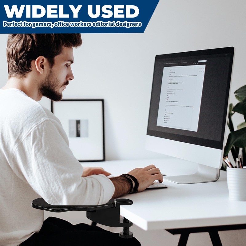 2Pcs Computer Arm Rest for Desk Within 2.36" Thickness Strong