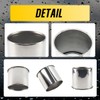 DewFlew 2Pcs 5.15" Push Through Wheel Center Caps Stainless Trailer