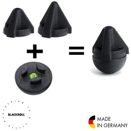 BLACKROLL® Trigger Set (3 Pieces), Trigger Point Massagers for Treating Punctual Tension, Handy Fascia Massagers with Handle, Ideal for Travel, Made in Germany, Black