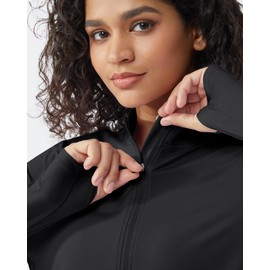 G4Free UV Shirts for Women Long Sleeve Running Workout Tops Lightweight Athletic Hiking Golf Shirts Quick Dry Rash Guard (Black, M)