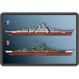Schatzmix Tin Sign Ship Bismarck Tirpitz Metal Sign Wall Decoration 20 x 30 cm Tin Sign