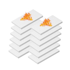 Ceramic Wool Wick for ROZATO, EDELFELD, Roundfire, Colsen, Flammtal Tabletop Firepit to Extend Burning Time (White, 4.7in*2in*0.2in)