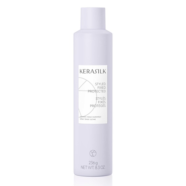 Kerasilk Ultimate Hold Hairspray for Ultra-Strong Hold & Shine, Vegan