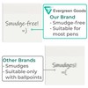 Evergreen Goods 12 Pads Smudge-Free Transparent Sticky Notes with Glitter,