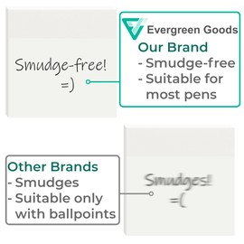 Evergreen Goods 12 Pads Smudge-Free Transparent Sticky Notes with Glitter, Self-Stick Note Pads, 3" x 3" (76mm x 76mm), 50 Sheets/Pad, Clear Notes for Studying, Highlighting, Books, Journals, Office