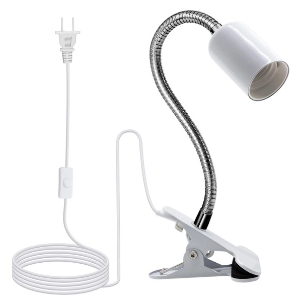 Wrpacttg Desk Clip Lamp Holder Clamp on Light E26/E27 Book