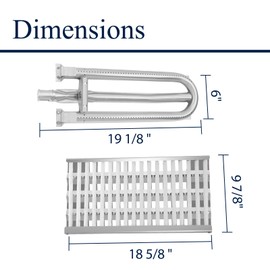 Boloda Ceramic Rod Radiant Tray for DCS Grill Parts Replacement 27DBQR, DCS 36 BGB36-BQARL, DCS 48 BGB48-BQARN, Stainless Steel Grill Heat Plates Shield with Grill Burners Briquette Tray