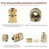 Brass Hose Connector, Pack of 6 Brass Hose Connectors, Brass