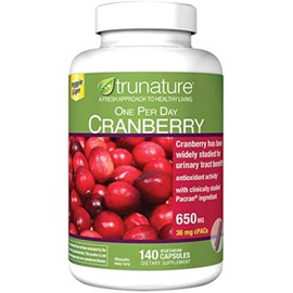 trunature Cranberry 650 mg, 140 Vegetarian Capsules (3 Pack)