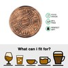 Set of 6 Handmade Wooden Drinks Coasters: Eco-Friendly, Absorbent, Antique