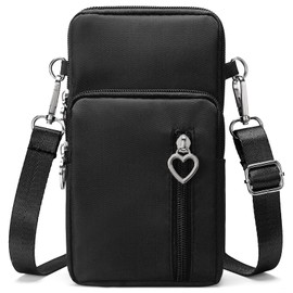 RNIEGA Women's Shoulder Bag, Crossbody Bag, Lightweight, Smaller, Shoulder Bag, Small Size, Fashionable, Waterproof, Vertical, Unisex, Crossbody Bag, Black