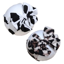 ZCYYYS Cow Headband for Baby Girls Large Hair Bow Headband Elastic Wide Hairband Toddler Kids Cow Hair Accessories TSFD68 (Style A Set, One Size)