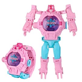 ISABELLA MOON Superhero Robert Watch with 24 Super Projection Cartoon Hero Figurines Princess, Electronic Watch for Boys Girls Projector 3D Watch (Elsa)