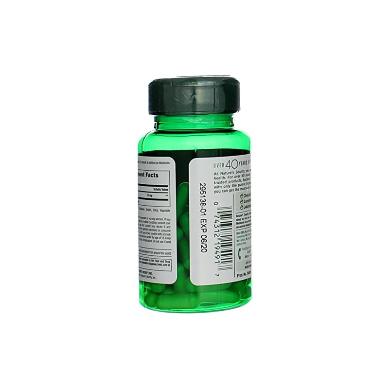 Nature's Bounty Melatonina 10mg Cápsulas 60 ea (Paquete de 2)