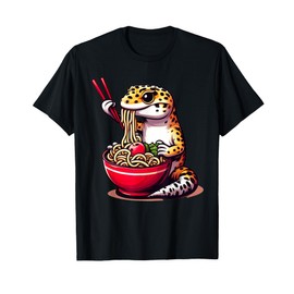 Gecko Anime Japanese Kawaii Ramen Reptile Leopard Gecko T-Shirt