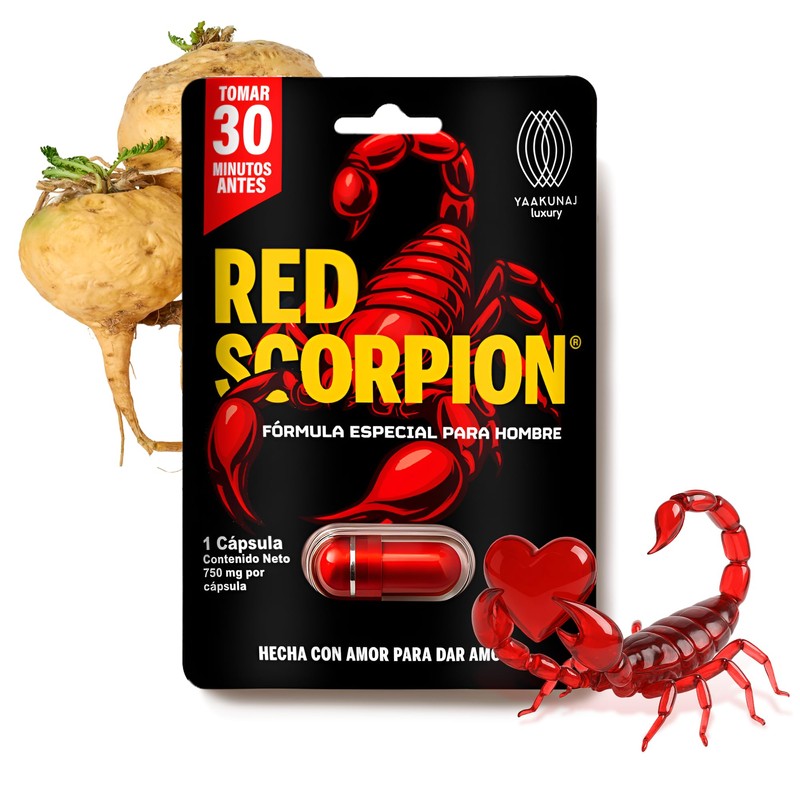 Cápsula Raíz de Maca y L-Arginina Red Scorpion de Yaakunaj