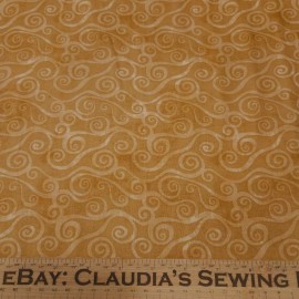 Wilmington Prints Essentials Swirly Scroll Brown BTY Blender