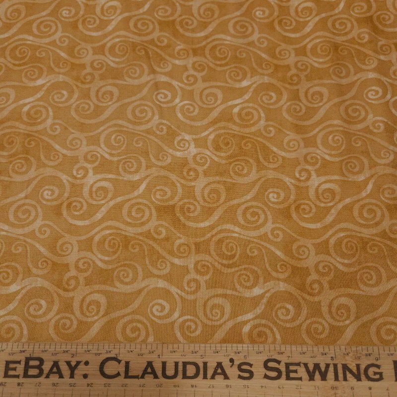 Wilmington Prints Essentials Swirly Scroll Brown BTY Blender