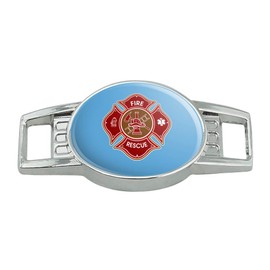 Firefighter Fire Rescue Maltese Cross Shoe Shoelace Shoe Lace Tag Runner Gym Charm Decoration