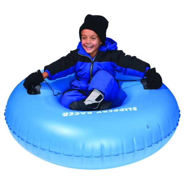 Slippery Racer Airraid Inflatable Snow Tube Sled, Blue