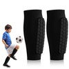 Mexgcom Children's Football Shin Pads, Black Version, Breathable & Non-Slip Shin Pads, Football for Inserting, Designed for Adolescent Football Players (S)