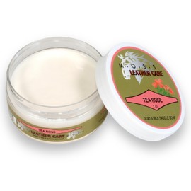 Nunn Finer - M.O.S.S. Saddle Soap - 7oz Natural Goat’s Milk & Glycerin Soap For Saddles, Cleans & Conditions Leather, Gentle for Tack, Saddles & Boots, Tea Rose Scent