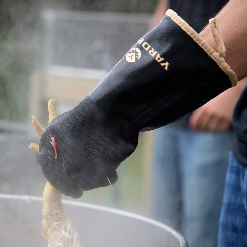 Yardbird 4077501101 Poultry Processing Scalding Gloves 100% Waterproof, Heat Resistant,