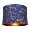 Modern Navy Midnight Blue Cotton Fabric 12" Lamp Shade with