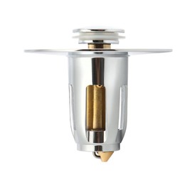 Upgraded Universal Bathroom Sink Stopper with Drain Strainer, Stainless Steel Bathtub Sink Drain Stopper Anti-Clogging Bullet Core Push Type Basin Pop Up Drain Filter for 1.02~1.96" Drain Holes (1PC)