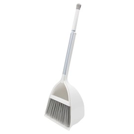 Small Broom and Dustpan Set, Household Mini Broom and Dustpan Set, Mini Broom and Cleaning Set Suitable for Various Small Areas (White)