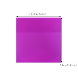 ONLYKXY 4 Pack Transparent Sticky Notes 7.6x7.6CM Self-Stick Book Tabs 200 Sheets Waterproof PET Post Memo Label Markers Sticky Notes Pad (Purple)
