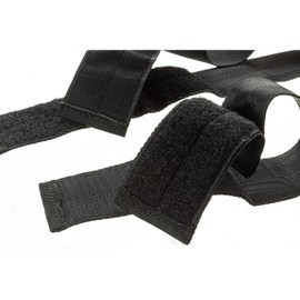 Attwood 12760-7 Boat Deck Rod Holder Set — for Up to 5 Rods, 10-Inch Handle Strap, 6-Inch Rod Tip Strap, Stainless Hardware, Black