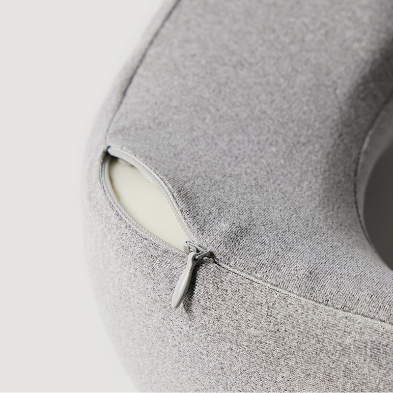 JAJU [JAJU] Rolling Memory Foam Neck Pillow_Gray