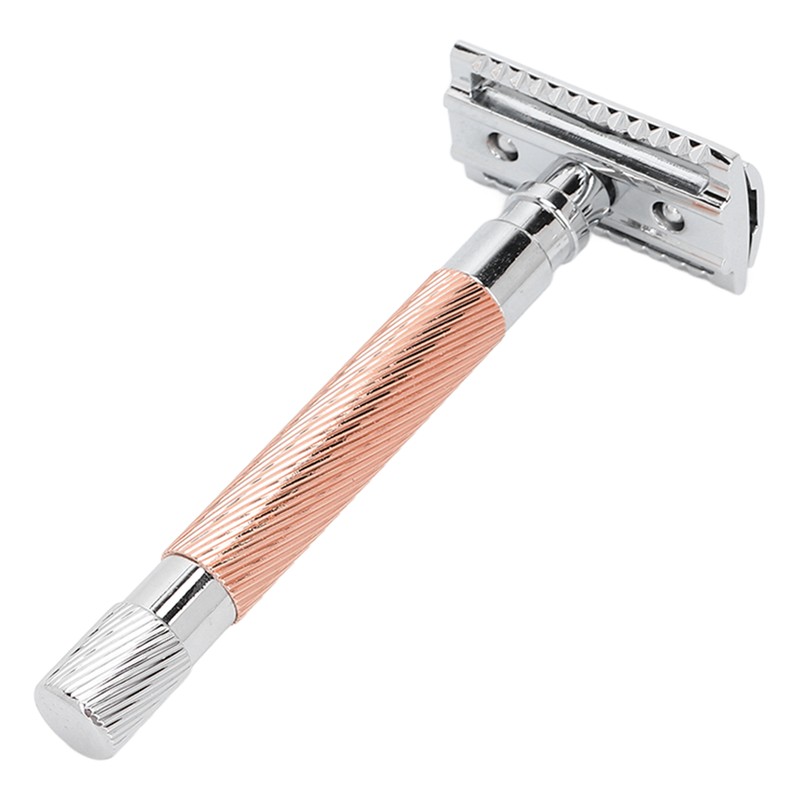 Double Edge Safety Razor Long Handle Zinc Alloy Manual Safety